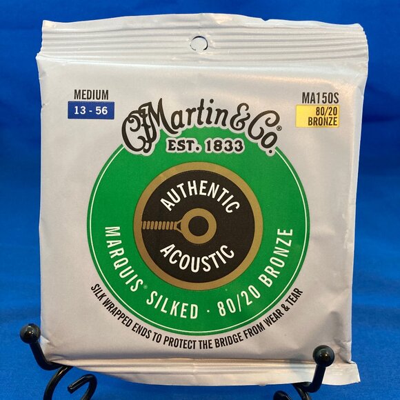Martin MA150S Acoustic Marquis Silked 80/20 Bronze Guitar Strings 13/56 Medium - Picture 1 of 3
